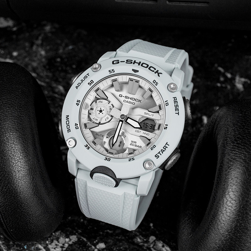 卡西欧gshock手表奥利奥黑白g表双显防水运动男表ga110gw7a