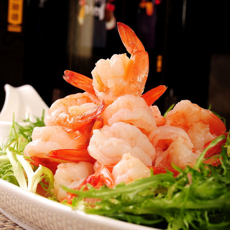 虾仁凤尾规格3140净重1斤4两一板冷冻青虾虾仁