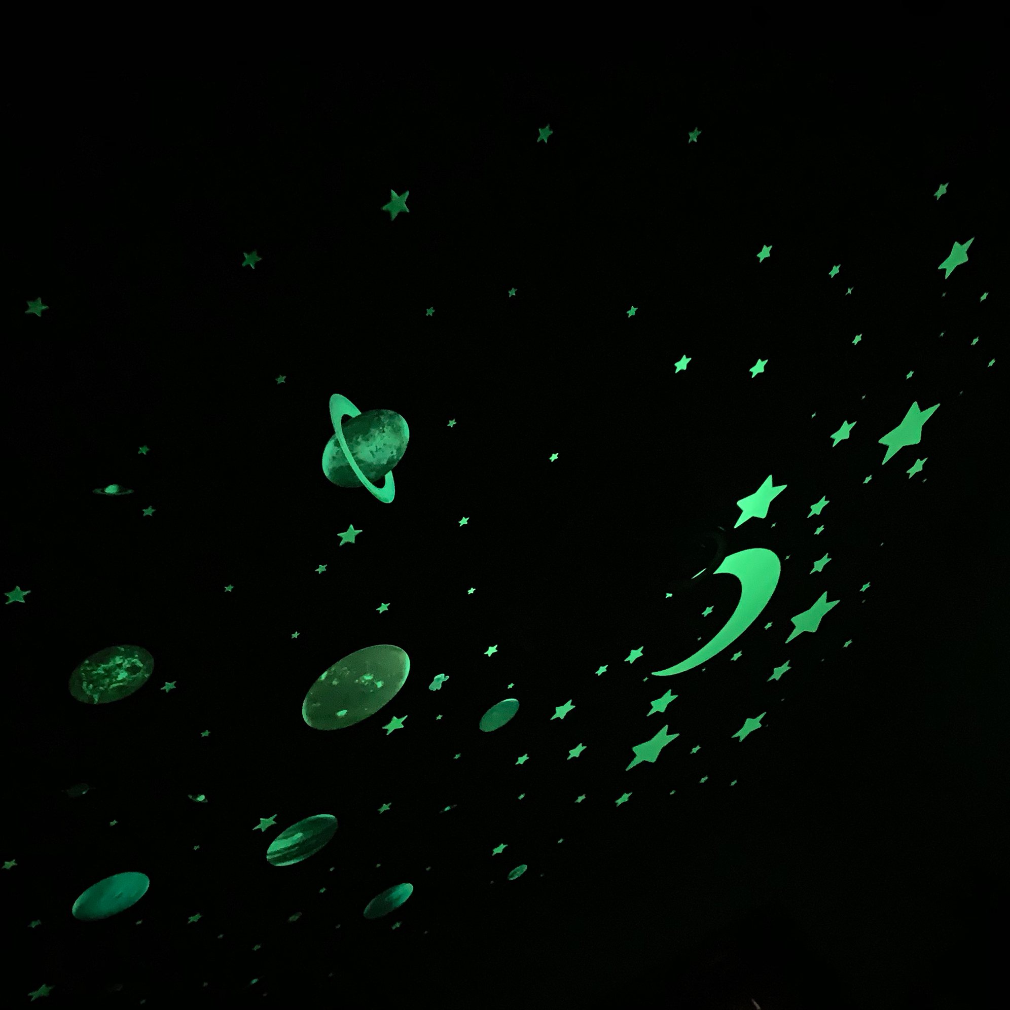 儿童星空墙顶夜光房顶星星宇宙宇宙星星球贴纸墙贴