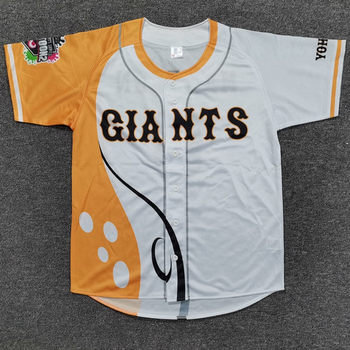 Nippon Baseball Uniform SoftBank Ham Giants Professional Edition Round Neck Baseball Uniform Youth Adult
