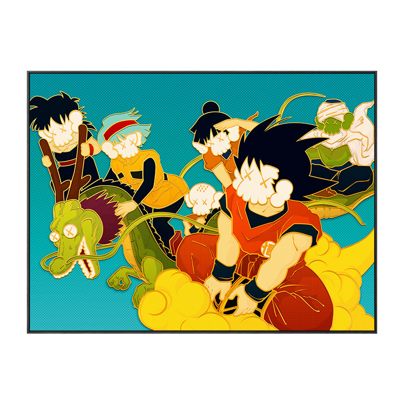 居中kaws七龙珠潮流个性装饰画客厅大幅现代装饰画