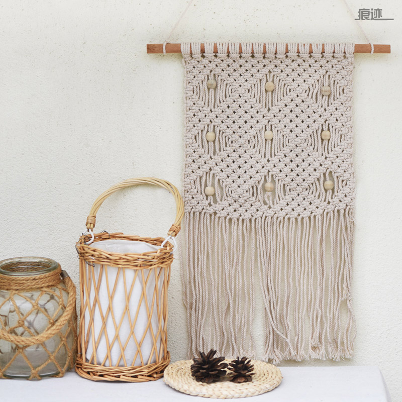 手工绳编挂饰壁挂装饰品毛线编制挂毯民宿文艺壁饰
