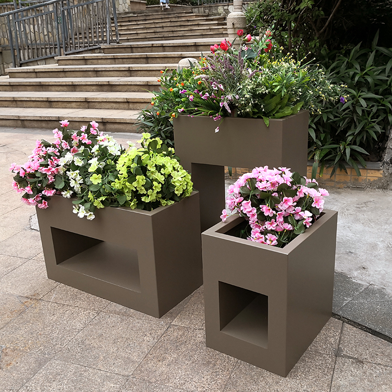 户外不锈不锈钢钢花广场庭院创意简约花箱售楼部花坛