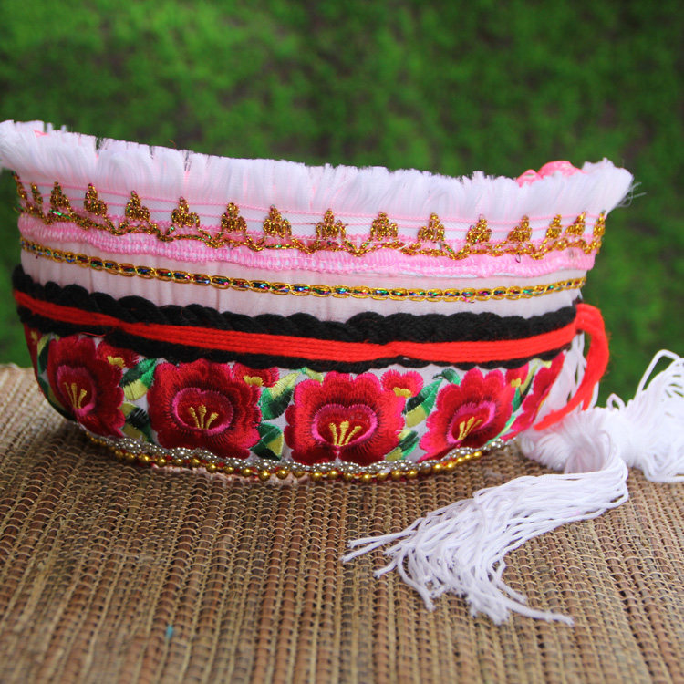 帽子云南金花演出舞蹈舞台头饰女士五朵少数民族帽子