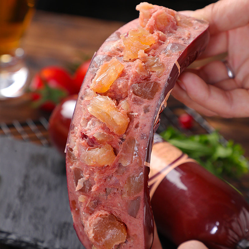 俄罗斯风味牛肉香肠火腿即食牛筋烤肠地道美食90%纯肉下酒菜340g