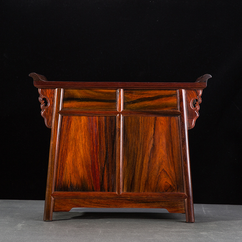 大红酸枝翘头案二联柜老红木储物柜佛台条案柜实木餐边柜茶水柜
