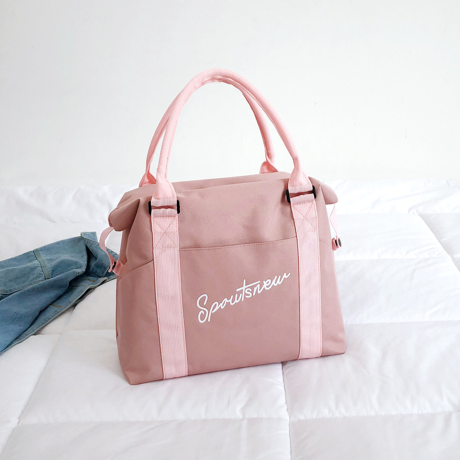 旅行包女手提轻便大容量短途行李包装衣服运动健身包外出差旅游包