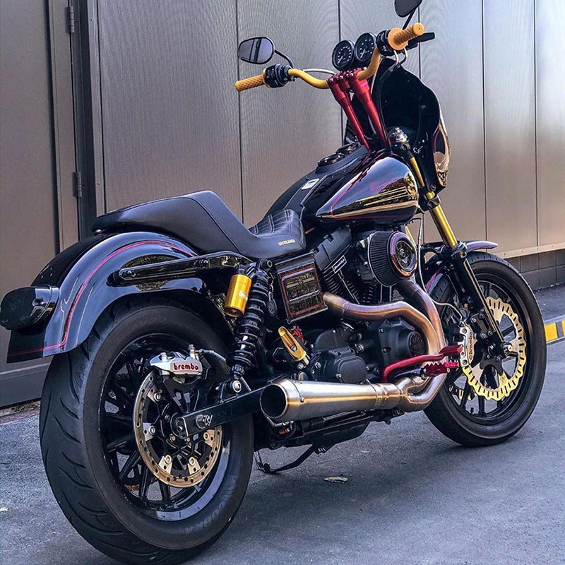 哈雷铝合金加高ds改装街霸王改装戴娜路滑翔公路手把