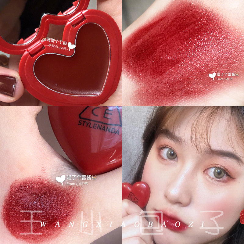 3ce爱心heartpot口红红唇釉唇腮红两用唇膏唇膏