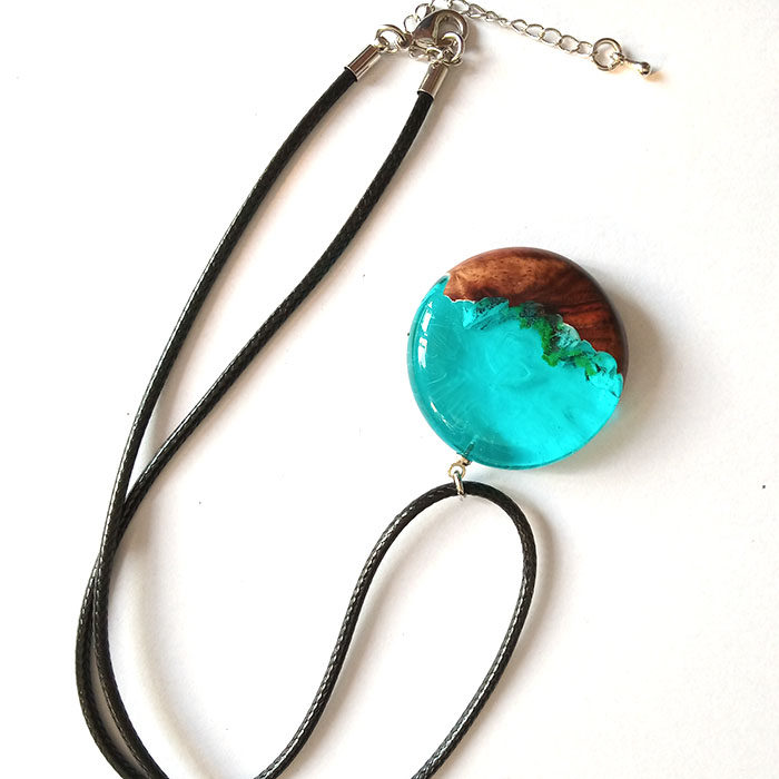 雪山手工创意树脂微观吊坠百搭毛衣男女配饰项链