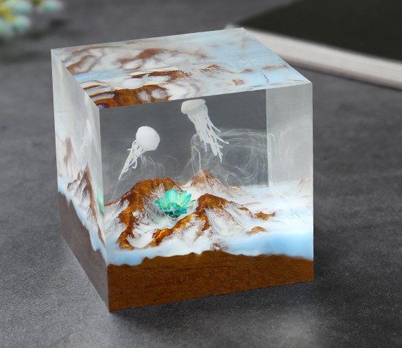 diy水晶滴胶山体模型木料檀木断茬雕刻山峰木瘤木树脂材料