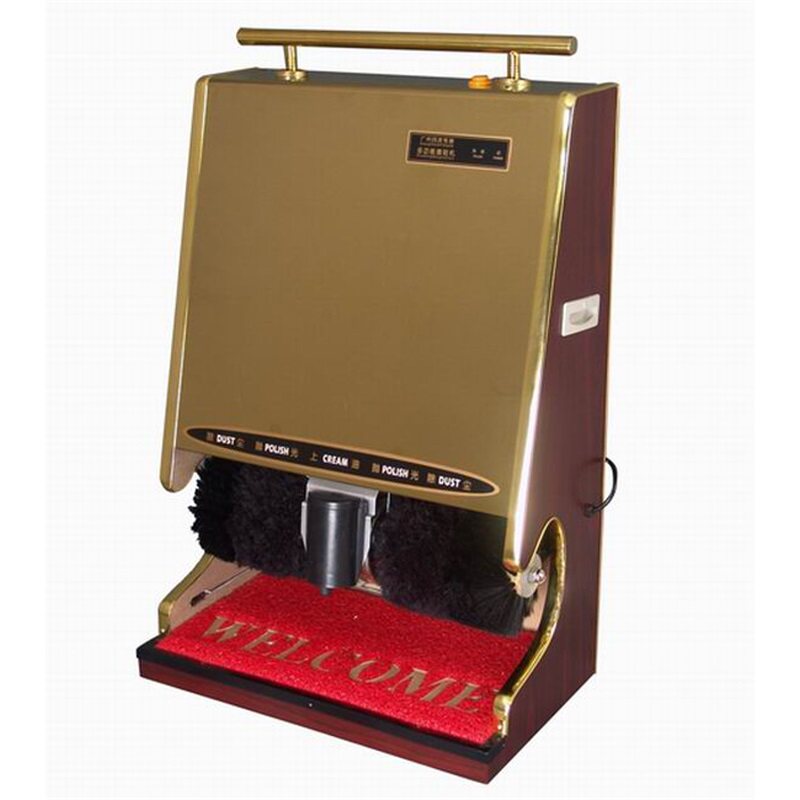自动擦鞋机家用钛金酒店大堂皮鞋除尘上油抛光机擦鞋器