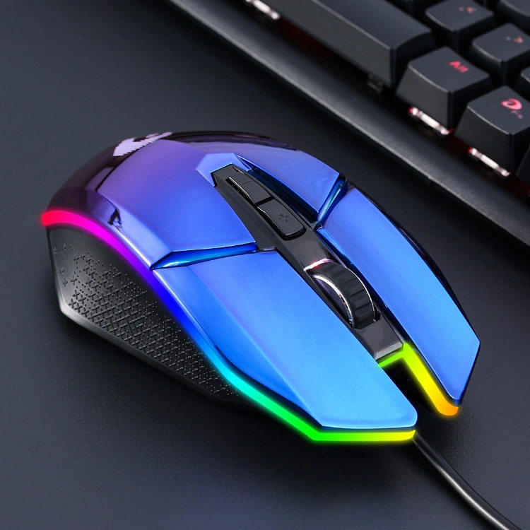 达尔优牧马人鼠标游戏专用5代em915有线usb电竞有线鼠标