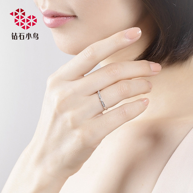 zbird钻女婚戒排结婚蔷薇荆棘戒指钻石金钻石18k手饰