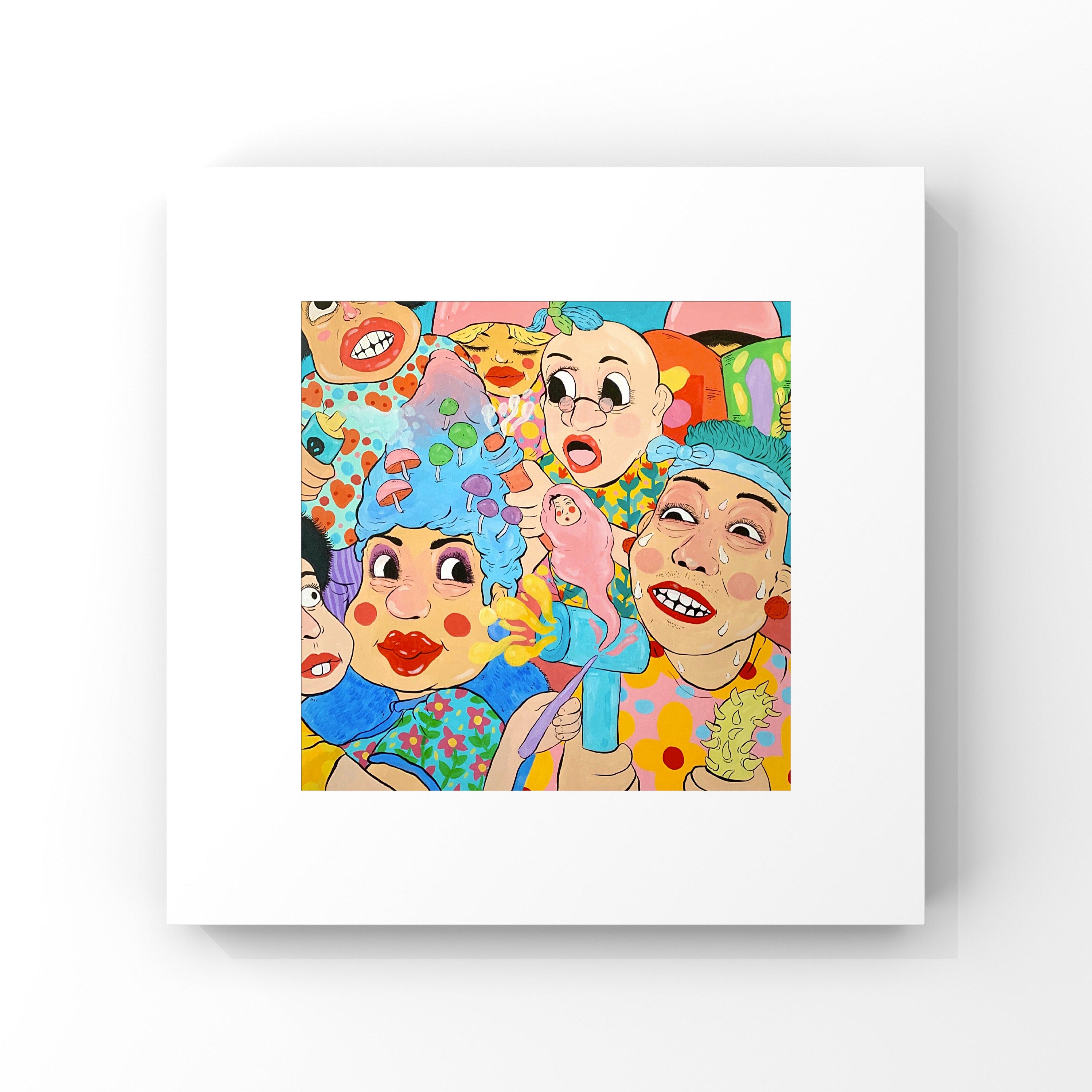 杜秋锐婊贝艺术微喷卡通潮玩画正版代购亲笔签名版画