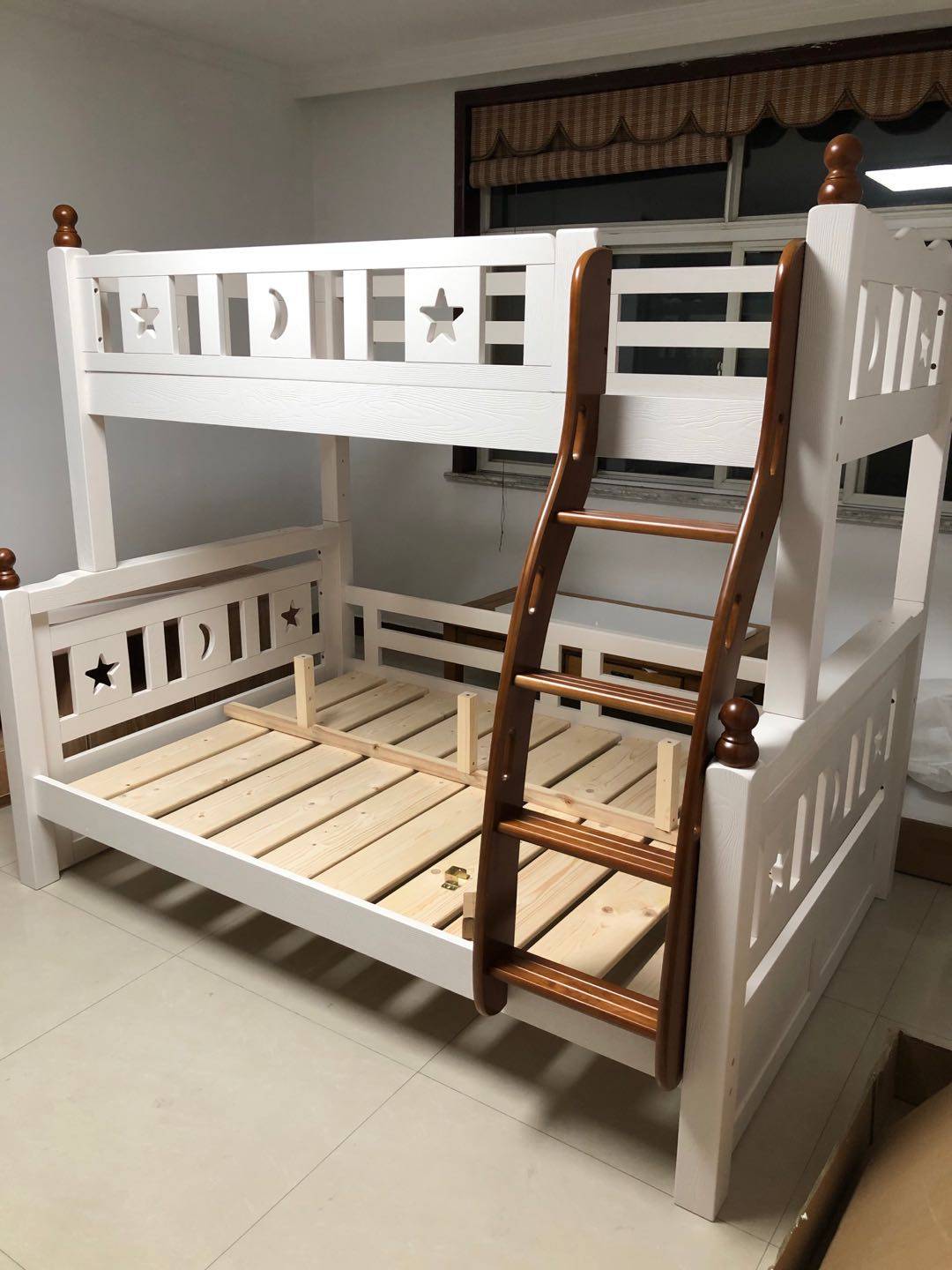 品牌工厂特价库存全实木樱桃木儿童床子母床胡桃高低双层床上下铺