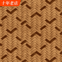 New Chinese style Chinese retro style Classical Zen Wall paper Japanese style linen Bamboo woven wood grain imitation Grass woven wallpaper