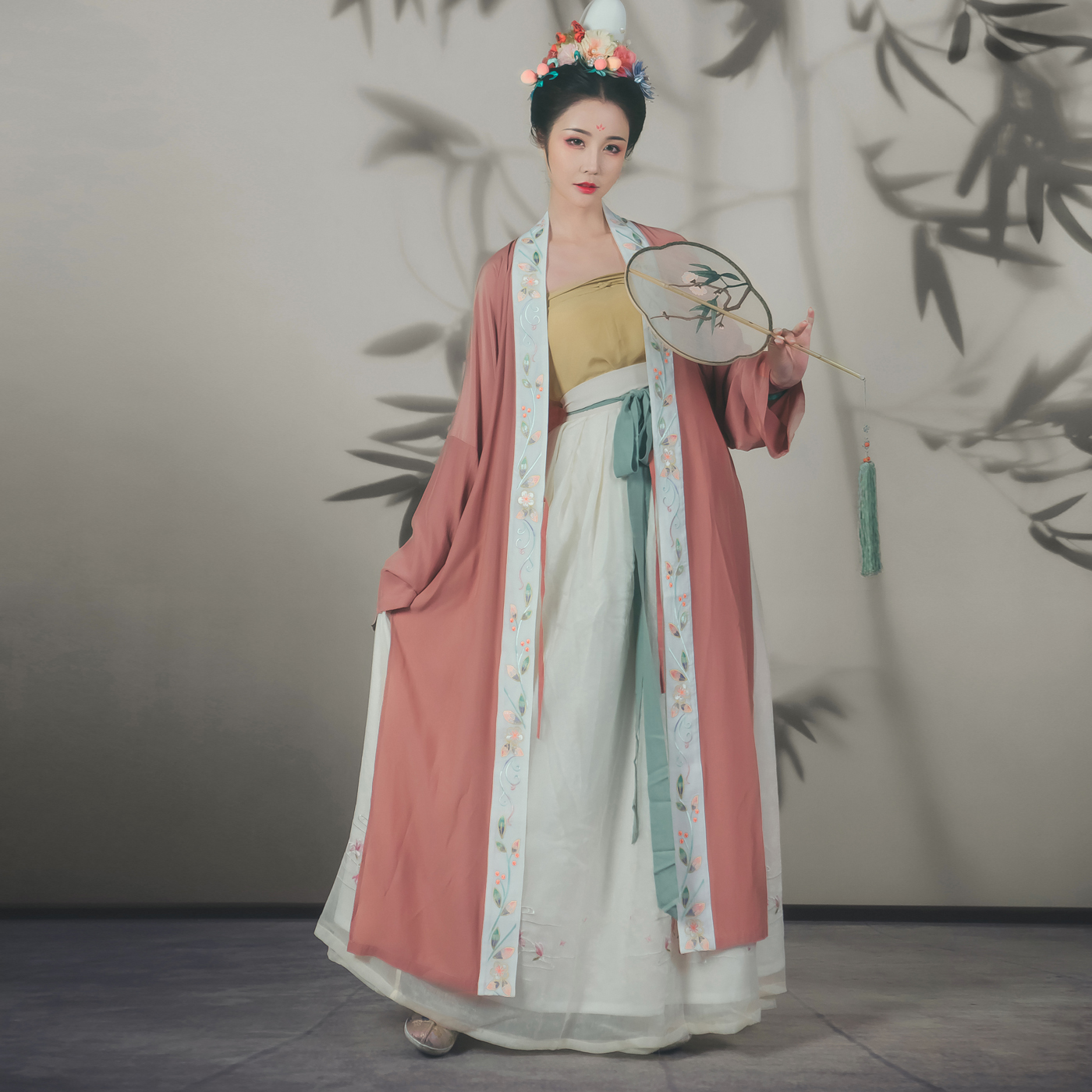 司花对襟宋制显日常长衫春夏绣花汉服原创花间汉服