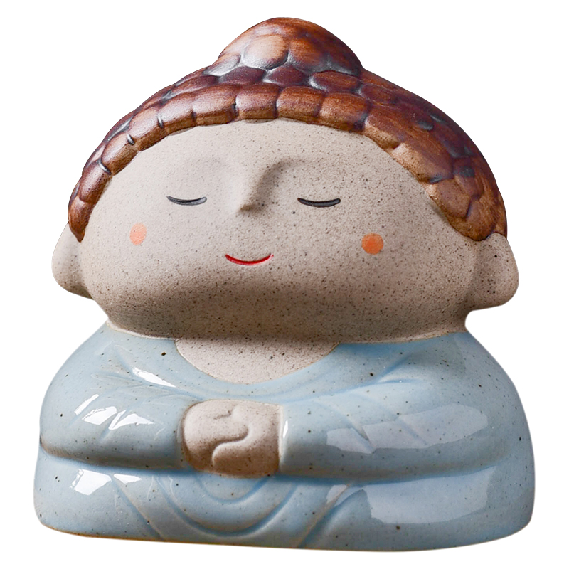 可爱菩萨佛像不生生气摆件创意桌面客厅汽车摆件