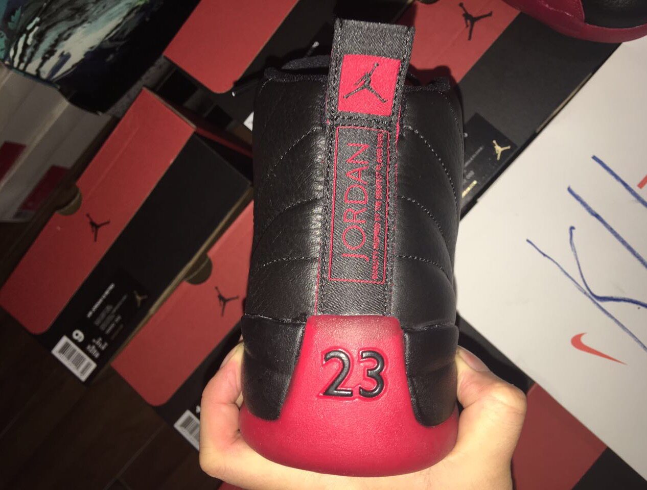 aj12 病倒 黑红 air jordan 12 flu game 130690-002