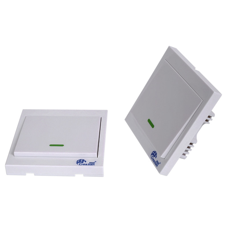 无线遥控开关面板220v单路灯具双控免布线双联墙壁开关带随意贴