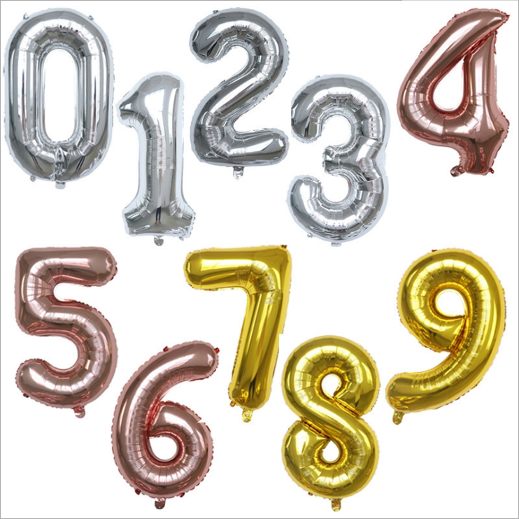 32寸数字10个装铝箔婚庆装饰气球
