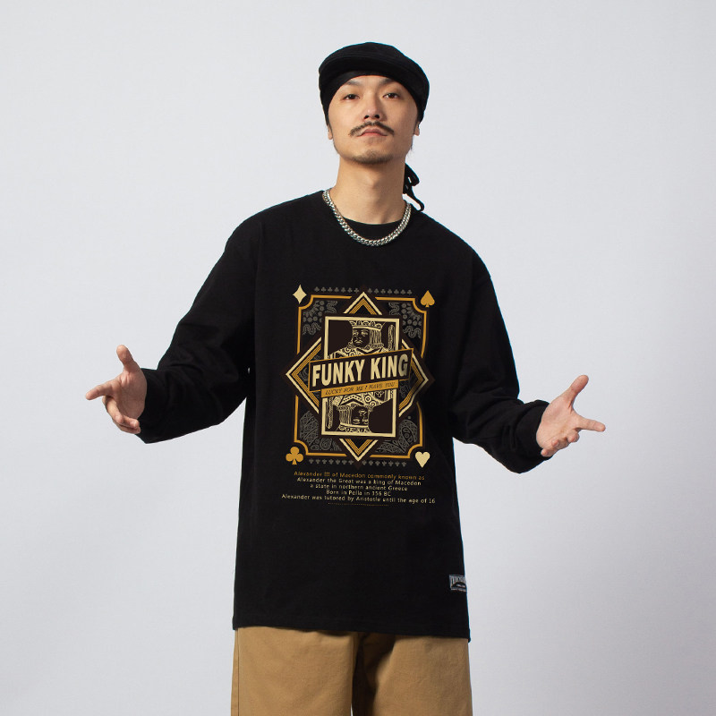 wefunk美式funky街头原创印花创意设计长袖男女国潮t恤