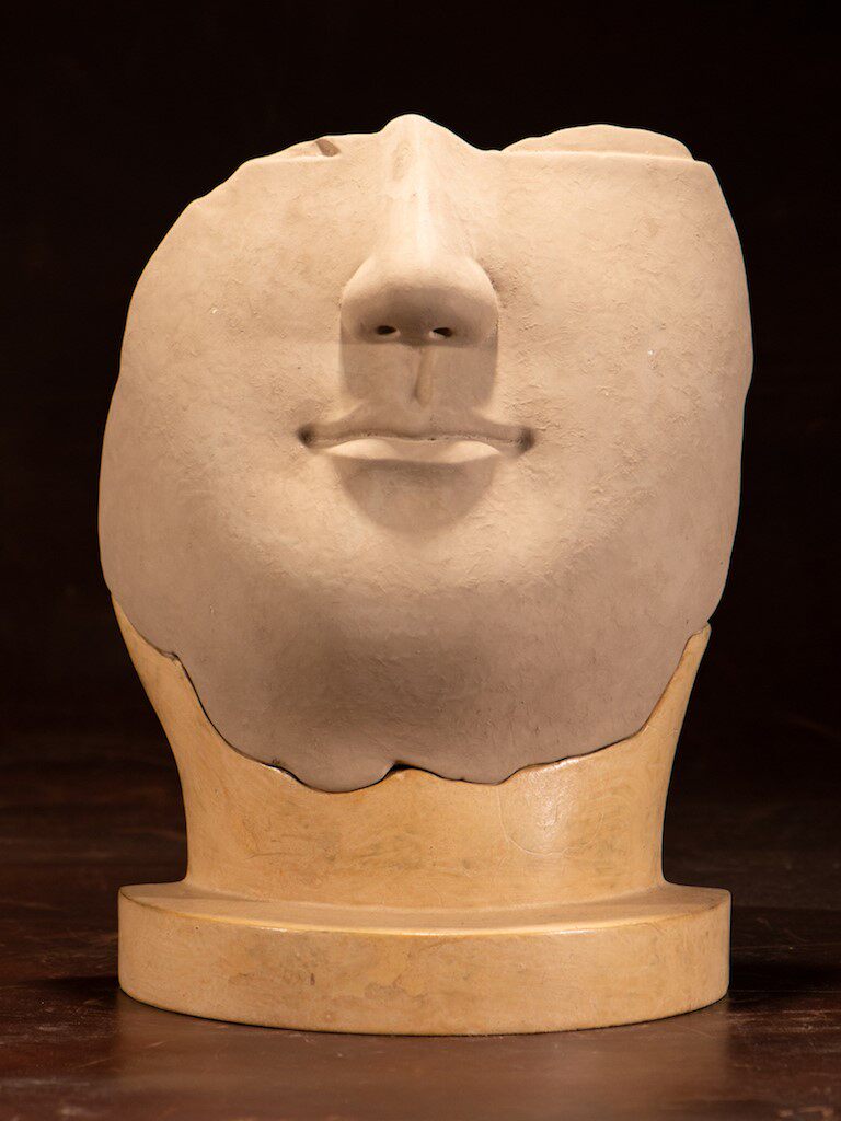 泥塑人面像ogrm奥格瑞玛北魏永宁寺文物雕像摆件摆件