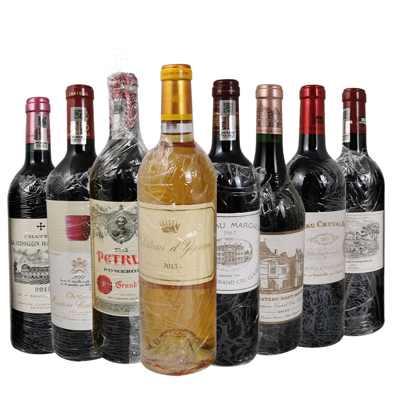 品客2013duclot集团波尔多八大名庄套装葡萄酒750ml8瓶干红静态葡萄酒