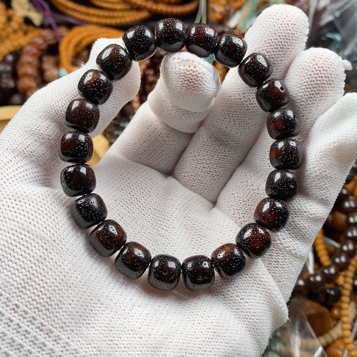 9头货黑金玉化满星月首饰盒