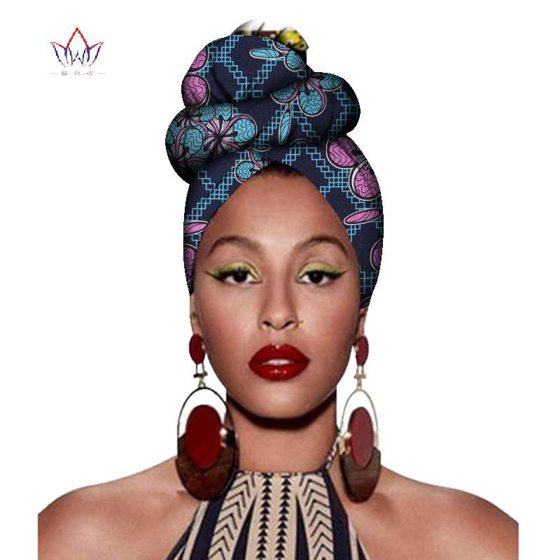 非洲印花头饰安卡拉蜡染全棉头巾耳环发饰