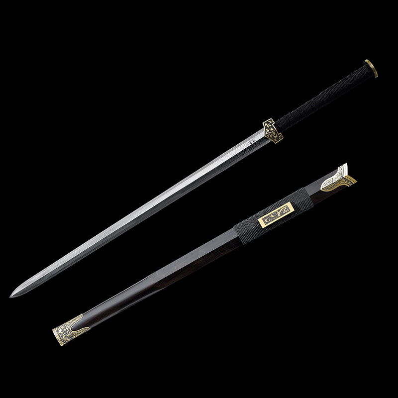 龙泉龙影刀剑宝剑汉风八面汉剑花纹钢秦剑真剑刀剑