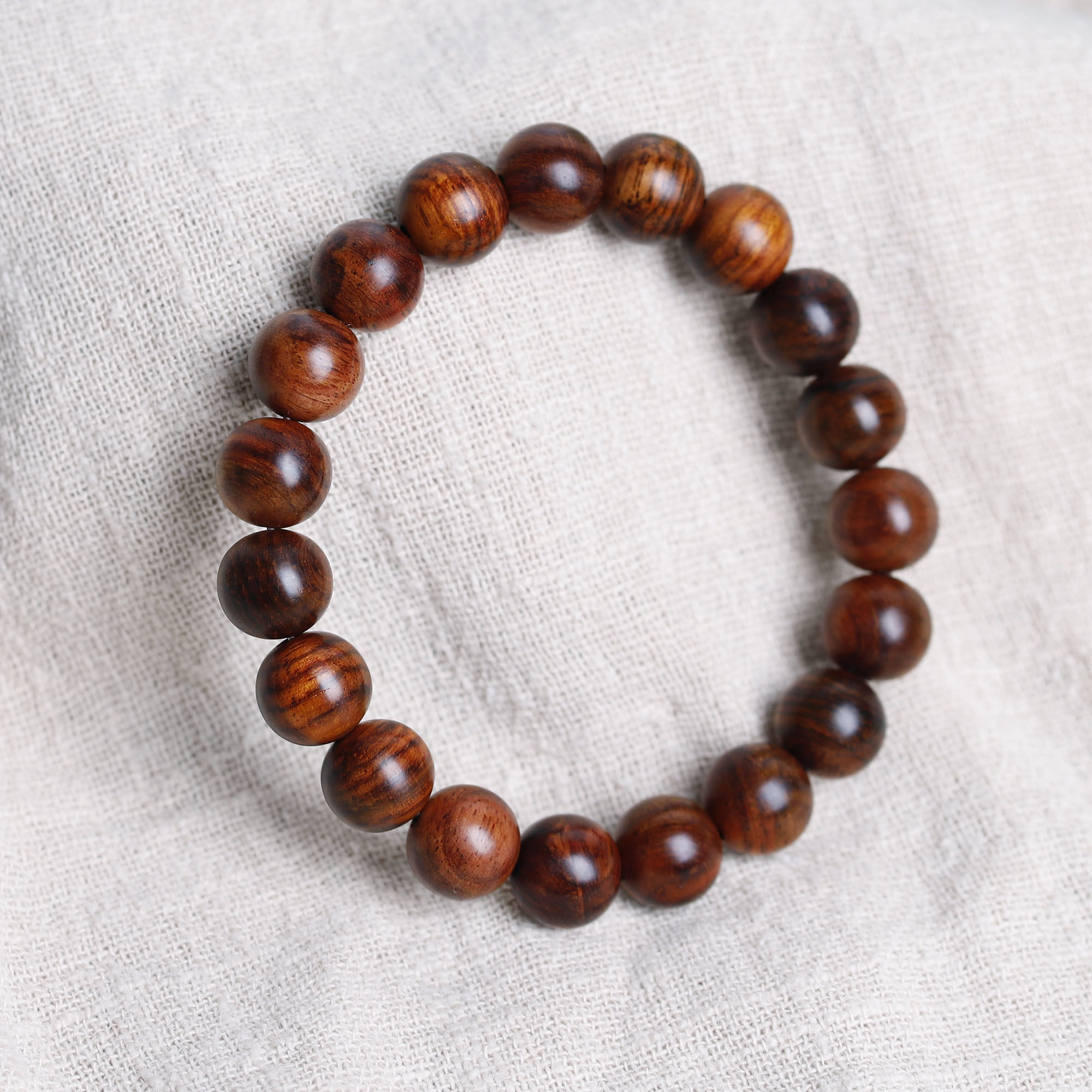 黄花梨顺纹素款10mm19颗佛珠手串手链木质男女手串