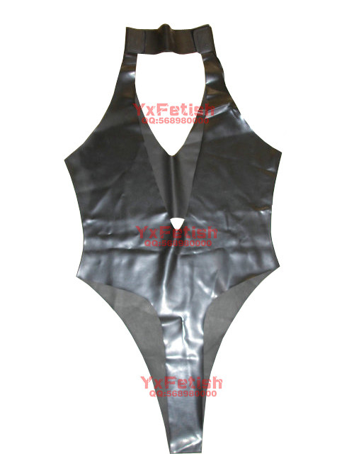 新款包邮特价一次成型乳胶游泳衣开高叉性感女泳衣连身胶衣-标题图