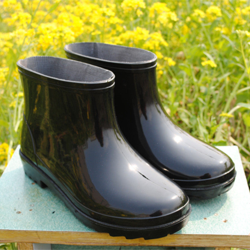 包邮秋冬橡胶时尚雨鞋男短筒防滑防水雨靴低帮雨鞋