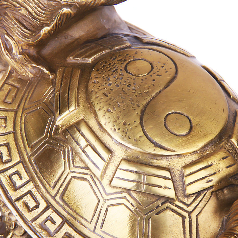 天御阁纯铜龙龟摆件大号八卦龙头龟工艺品风水招财家居客厅装饰品