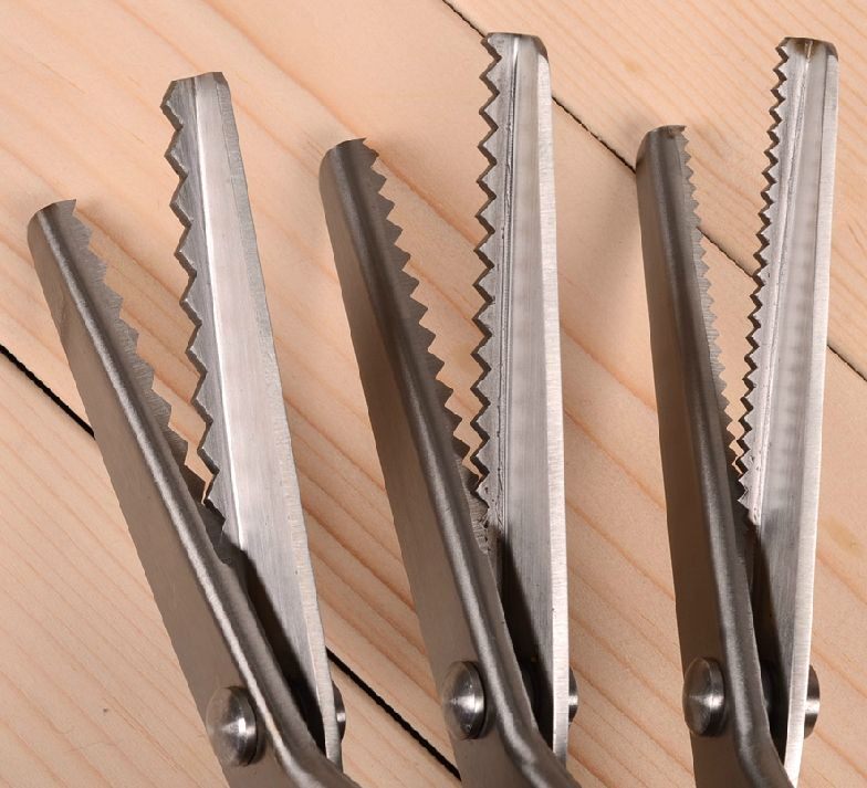 剪刀手工布样剪波浪锯齿三角圆弧牙齿布艺剪狗剪刀