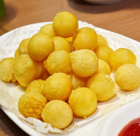 黄金油炸薯球西餐土豆小吃5斤小土豆商用半成品膨化食品