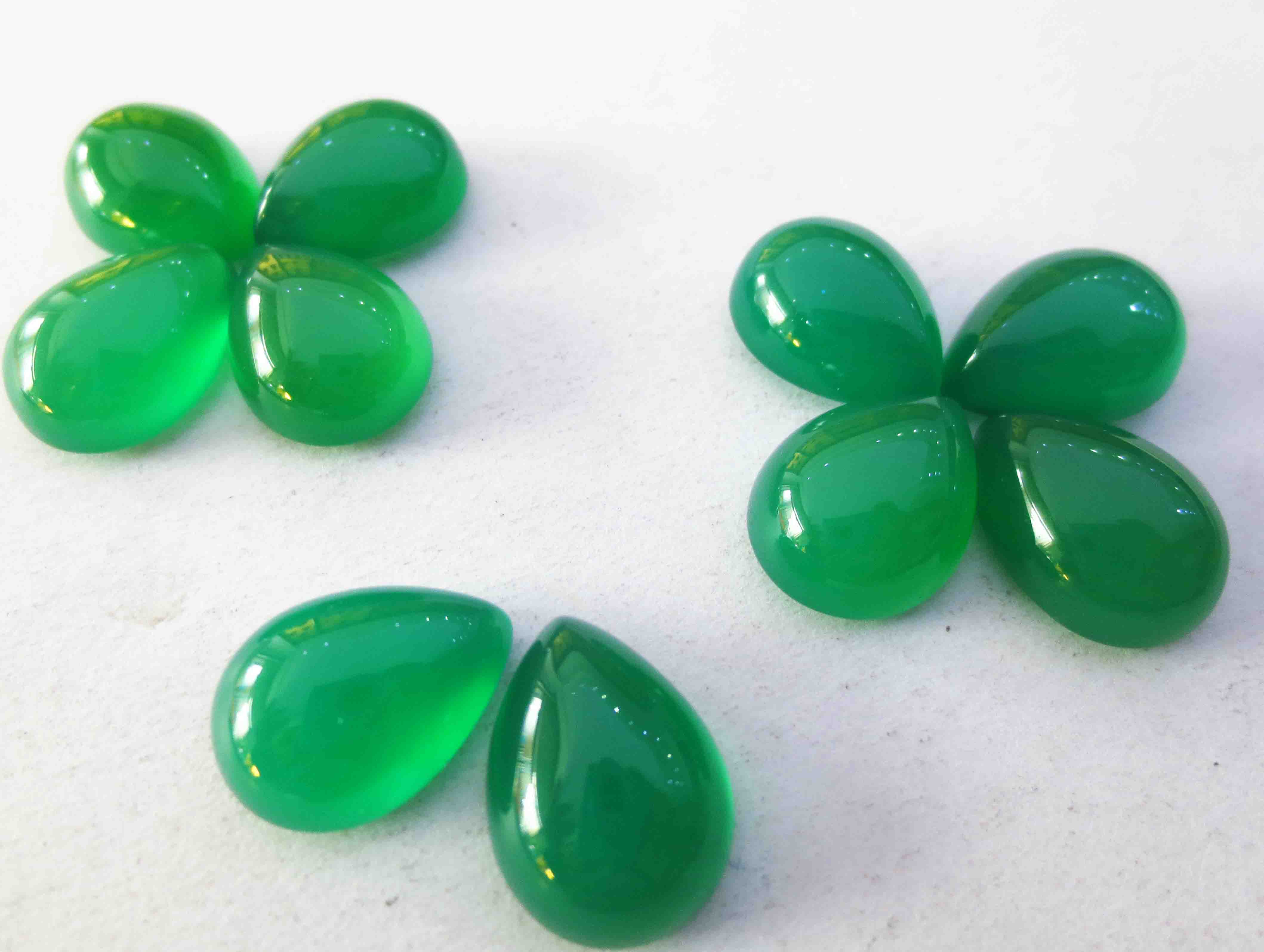 青青指环戒指女款定制嫩绿裸石戒面水滴绿玉其它首饰