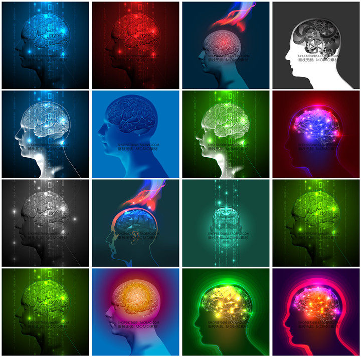 a3269矢量科技科幻创意人工智能大脑插画ai设计素材设计素材