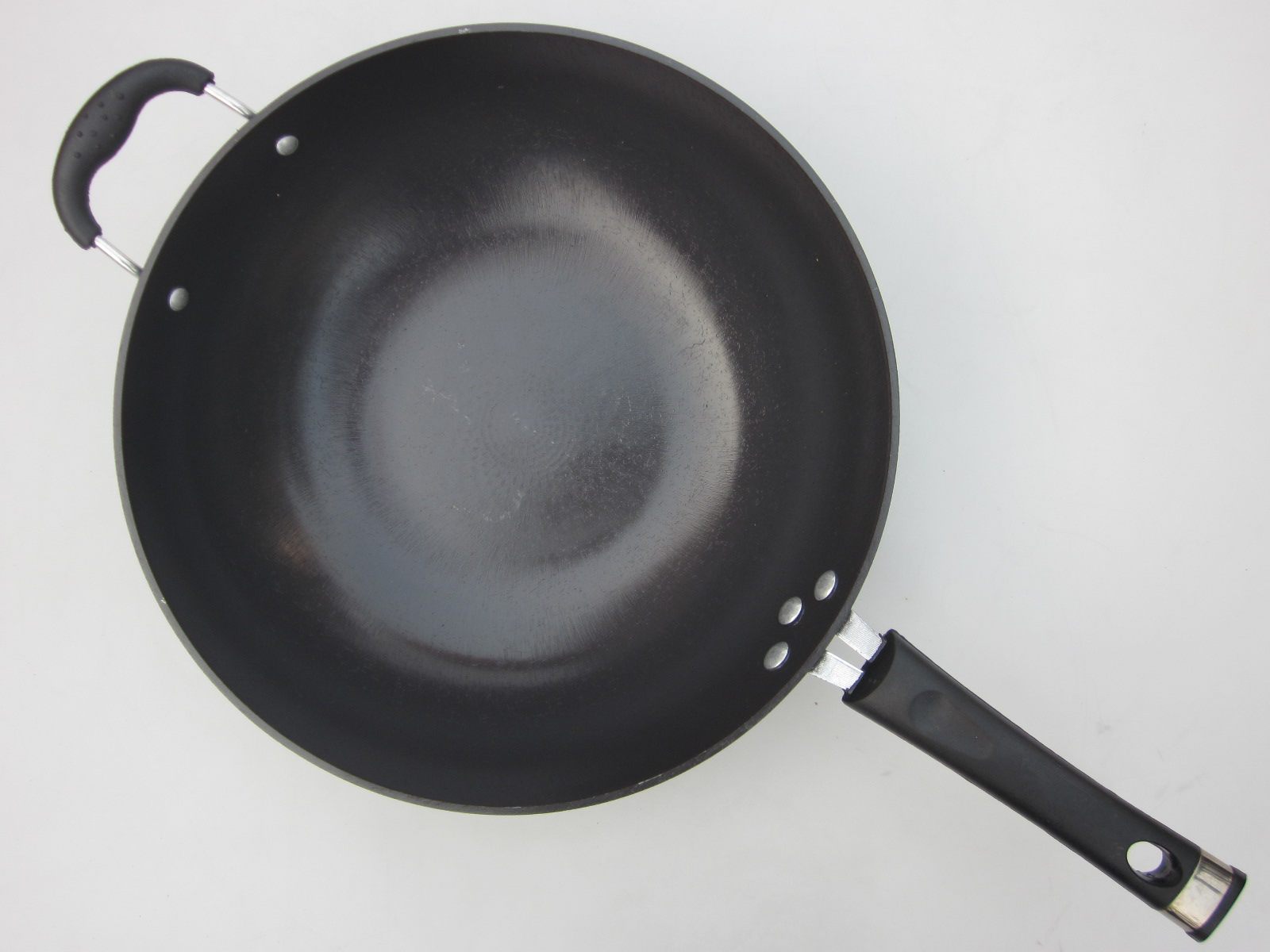 铁锅陆川老式传统铸铁生铁加厚圆底炒锅平底锅炒锅