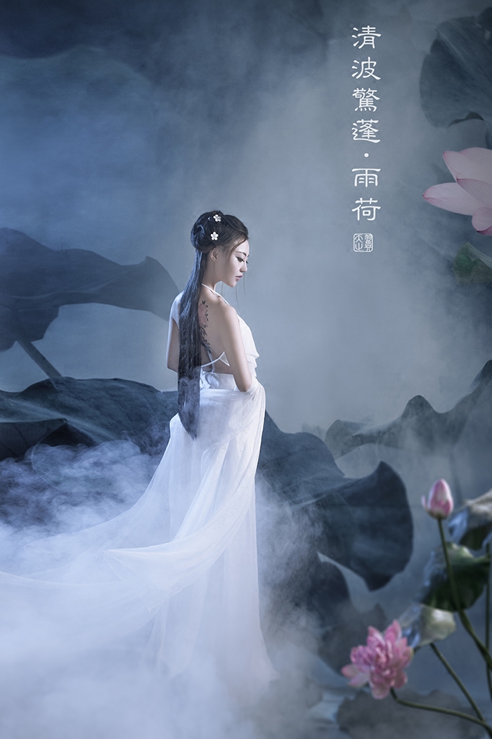 服装新款仙女汉服唐装薄纱白薄纱古装写真摄影民族服装