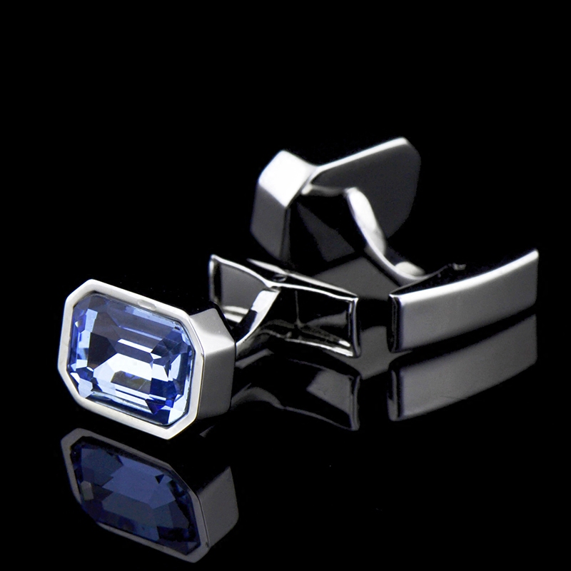 法式英博金属袖扣镶嵌工艺亮钻衬衫袖钉cufflinks袖扣