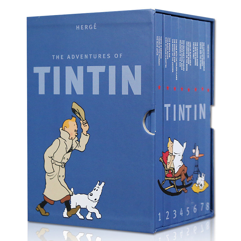 丁丁历险记英文原版全套精装theadventuresoftintin
