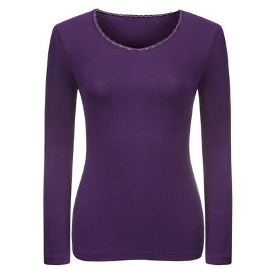 女士薄款莫代尔单件打底秋衣线衣内衣秋衣线衣大码打底衫秋衣女