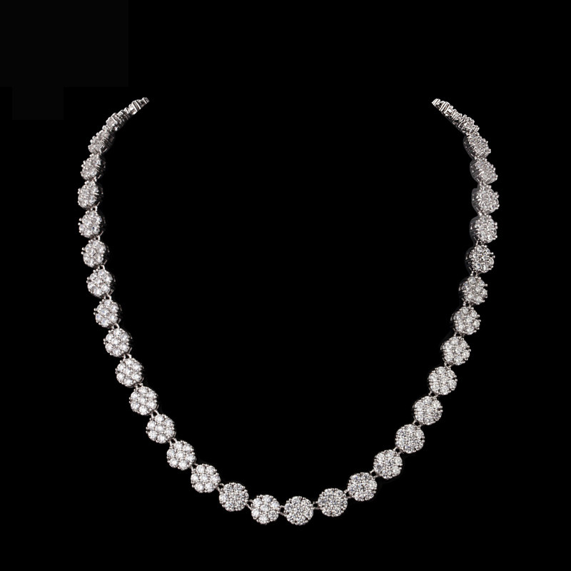 项链奢华朵恋密钉aaa锆石锁骨气质新娘结婚项链