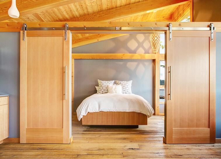 不锈钢谷仓门室内移动门美式移门吊轨卧室门