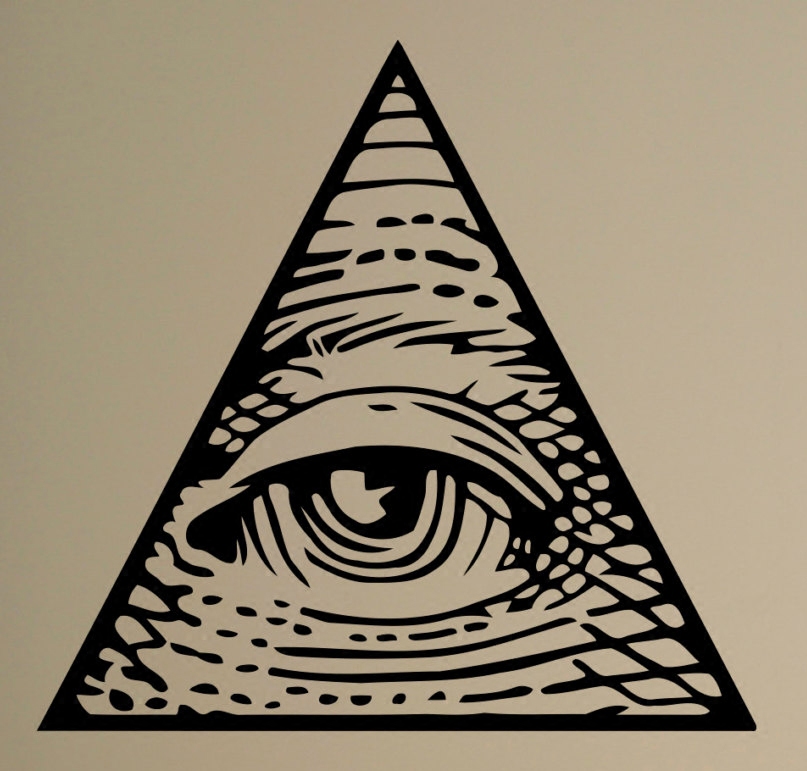 光明会标标志贴画全视全知之眼贴纸illuminatiall墙贴