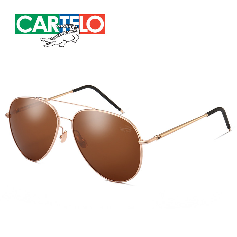 卡帝乐鳄鱼男女太阳镜超轻轻金属司机偏光驾驶蛤蟆镜复古太阳眼镜