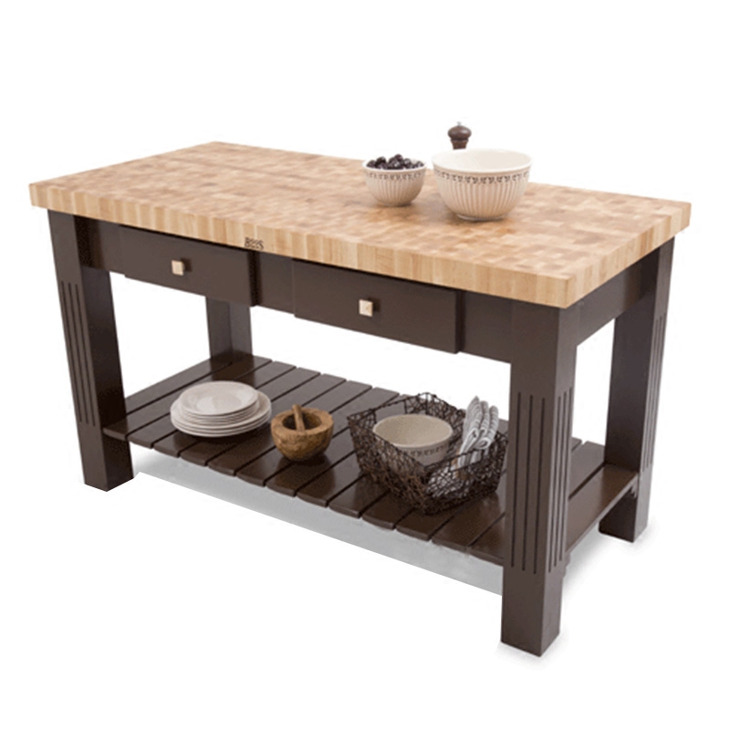 厨房切菜小户户型多功能料理家用实木加粗双层餐桌